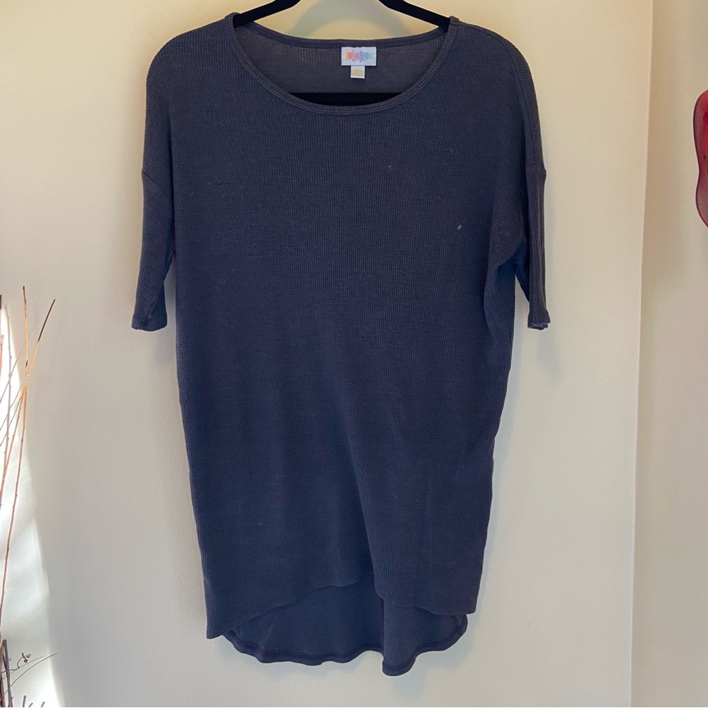 Lularoe T-shirt Short-sleeve Dark Gray Ribbed Heathered size XXS